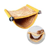 CVUTOVO Double Layer Hanging Nest Luxury Bunkbed Hammock Sleep Bed for Small Pets, Orange s Size, Warm Sleeping Nest Suitable for Hamsters and Mice in Cage