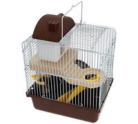 CVUTOVO Double Layer Small Castle Luxury Hamster Cage Pet Nest House Stable Play on Premium Plastic Pet Hideout for Floor and Other Places You like Random Color