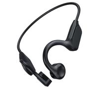 CVUTOVO -ear Headphones with Card Insertion and Intelligent Digital Display, Waterproof Black Abs Material Headset Suitable for Running and Outdoor Activities