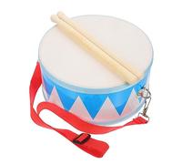 CVUTOVO Educational Percussion Snare Drum Blue Imitation Sheepskin Double Sided Drum for Hand Brain Coordination Musical Instrument Early Learning Sound Gift