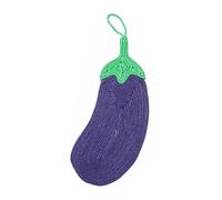 CVUTOVO Eggplant Shaped Cat Scratch Pad Made of Synthetic Material, Purple Scratching Mat for Cats and Kittens, Can Be Hung on The Wall to Prevent Furniture Damage and Serve as Decoration