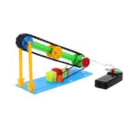 CVUTOVO Electric Conveyor Belt Kit for Stem Learning with Dc Motor Flexible DIY Assembly Science Experiment for Boys and Rapid Transfer Educational Electronic Kit for Stem Projects
