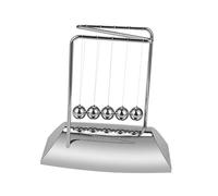 CVUTOVO Electroplated Z-shaped Newton's Cradle Desktop Ornament Physics for Adults Five Balls Dynamics Experiment Tool for Home Office Learning and Decoration