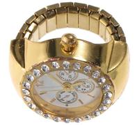 CVUTOVO Elegant Ring Watch Finger for Women with Analog Quartz Movement, Alloy and Glass Materials, Featuring Accurate Time Keeping a Glitter Dial, for Dating and Casual Events