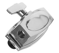 CVUTOVO Floor Tom Leg Clamp Drum Mount Bracket 2.71X2.08X1.69 In Silver Plated Iron Adjustable Height Strong Durability Beautiful Appearance Design Stand for Drum Set Tom Leg