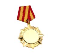 CVUTOVO Golden Alloy with Practical Metal Design Achievement Medal for Competition Includes Ribbon and Pin Accessories, for Sports Awards and Marathon Events