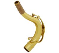 CVUTOVO Golden , Tenor Saxophone Neck Replacement Silver-plated Brass with 27.5mm Bore Optimized Intonation and Easy Access to Higher Notes for Tenor Sax Accessories
