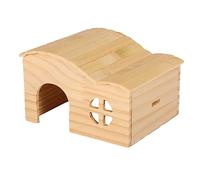 CVUTOVO Guinea Pig Hamster Hideout Wooden Boredom Breaker Safe Comfortable Hideaway Toy House