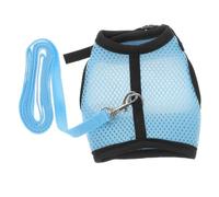 CVUTOVO Guinea Pig Sweater Mesh Harness Leash Set for Small Pets Medium Size Portable Rabbit Vest Leash Outdoor Anti-lost Pulling Rope for Hamsters and Guinea Pigs