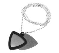 CVUTOVO Guitar Pick Necklace Holder Silicone Plectrum Storage with Stainless Steel Picks Unique Engraved Included Guitarists Easy Access and Organization