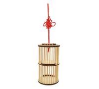 CVUTOVO Hand-made Bamboo Grasshoppers Carrier Cage for Outdoor Use Storage Cage Mesh Design for House Use and Insect Collection