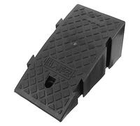 CVUTOVO Heavy Duty Plastic Wheelchair Curb Ramp Mat with Slip Friction Portable Outdoor Slope Pad for Cars and Driveway Screw Groove Fixing for Stability and Wear Resistance