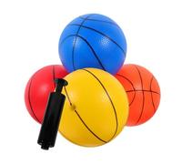 CVUTOVO Inflatable Mini Basketball with Pump Lightweight Bouncy Balls for Playground Play Patting Balls in Colors for Indoor Outdoor Fun and Active Exercise