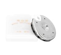 CVUTOVO Instrument Tuner Erhu Tuner Silver Disc-shaped Abs Zinc Alloy Rotary Mouth-blowing Tuning Sight Singing for Chorus and Group Performing A Cappella Singing