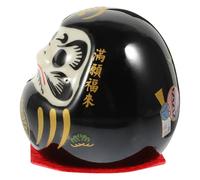 CVUTOVO Japanese Ceramic Miniature Doll Ornament for Indoor and Outdoor Decor, Feng Shui Lucky Charm