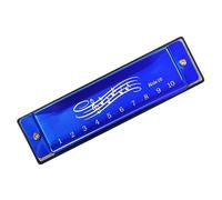 CVUTOVO Kids Harmonica Toy 10 Holes 20 Notes Blue Abs Metal Musical Instrument Suitable for Beginners Developing Ear for Music Educational Music Toy for Children