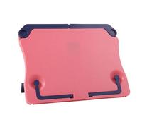 CVUTOVO Lightweight Pink Plastic Music Sheet Stand Holder with Telescopic Adjustable Height for Guitar and Violin Players Portable Folding Music Accessories