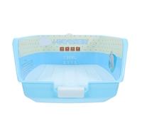 CVUTOVO Litter Box for Rabbit: Guinea Pig Potty Trainer Corner - Includes Grid Tray - Pet Potty Pan for Rabbit Guinea Pig Ferret Small Animal Cage Accessories