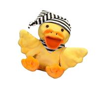 CVUTOVO Lovely Yellow Duck Glove Cloth Doll Storytelling Prop Soft Animal Hand Puppet for Interactive Play and Imaginative Learning