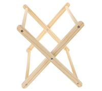 CVUTOVO Macrame Magazine Rack Wooden Rack Organizer 14.54x13.76x1.18in Stylish and Simple Design Safe Storage Home Decorations Floor Organizer
