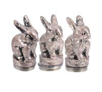 CVUTOVO Magnetic Hinge Head Decorative Topper Animal Hinge Topper with Rabbit Design Door Pin Toppers for Home Office Window Hardware 3Pcs