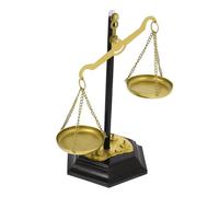 CVUTOVO Metal Balance Scale Ornament Vintage Desktop Decoration for Home Office Living Spaces Symbol of Justice Harmony Metal Design Unique Decorative Centerpiece
