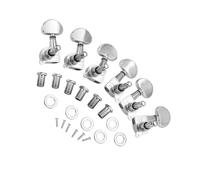 CVUTOVO Metal Guitar Machine Heads Tuning Pegs for Folk Bass Guitars Durable High Grade Construction Strong Metal Body for Optimal Sound Quality Silver Finish