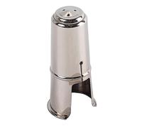 CVUTOVO Metal Protective Cap for Tenor Saxophone and Saxophone, Silver C53c Size L, 84mm Length, Improves Tone Purity and Protects Rail, Suitable for Musical Instrument Accessories