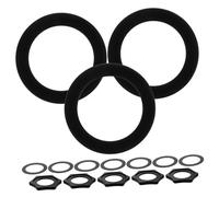 CVUTOVO Microphone Anti-roll Rings for Family Singing and News Interviews Silicone and Iron Material 5 Sets Black Easy to Use for Cordless and Stage Microphones