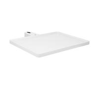 CVUTOVO Microphone Stand Tray Clamp-On Organizer Shelf 275X205Mm White Utility Holder for Outdoor Stage Recording and Live Streaming Sound Cards