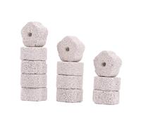 CVUTOVO Mineral Stone Chew Toy Teeth Grinding Block 12Pcs Volcanic Rock Bite-Resistant Plum Blossom Shape Cage for Hamster Rabbit Guinea Pig Parrot Small Animals (4x2cm)