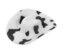 CVUTOVO Miniature Cow Print Cowboy Hat for Dolls Soft Comfortable Material DIY Decor Accessory for Dollhouse Party Essential Whimsical Mini Doll Cap for Creative Styling