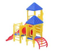 CVUTOVO Miniature Playground Model Scale Plastic Slide Decor DIY Sand Table Scenery Prop Lightweight Home Ornament for Doll House and S Random Color