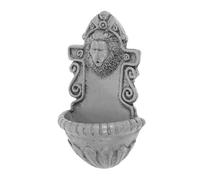 CVUTOVO Miniature Pond Lion Head Miniature Wall Decor Mini House Supply Sand Table Wall Decor Small Wall Decor Simulation Wall Decor Animal Wall Mount Miniature Dollhouse Model Resin Grey