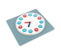 CVUTOVO Montessori Wooden Clock Educational Blocks for Early Learning for Intellectual Development Imagination and Math Skills Building