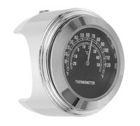 CVUTOVO Motorcycle Handlebar Thermometer Alloy Temperature Gauge with Luminous Dial, Dustproof Quartz Metal Temp Gauge for Small Motorbike Outdoor Use