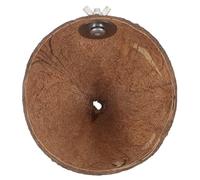 CVUTOVO Natural Coconut Shell Bird Nest Box for Parrots Budgies Breeding House Sleeping Bed Safe Bird Cage Accessory