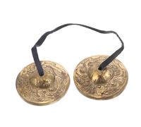 CVUTOVO Nepal Copper Finger Cymbals Durable Tingsha Bell for Yoga Rhythm Coordination Versatile Percussion Instrument for Folk World Music