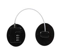 CVUTOVO No Drilling Refrigerator Lock with Password Security Child Safety Freezer Door Lock in Black Plastic and Steel for Home Use