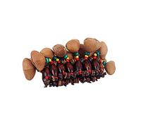 CVUTOVO Orchestral Handbell Chimes Bracelet Handmade Natural Bell Sounds for Percussion Instruments Ethnic Design for Drumming Fits All
