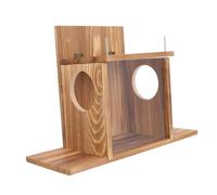 CVUTOVO Outdoor Wood Squirrel Feeder Durable Hamster Feed Box for Attracting Squirrels Birds Your Garden Simple Design for All Weather Use Feeding