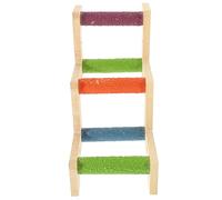 CVUTOVO Parrot Ladder Toy Bite-resistant Wooden Climbing Bridge for Birds for Chewing and Grinding Plaything for Parrots Budgies and Hamsters