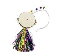 CVUTOVO Pet Double Sides Mirror Hen Tasteless Sturdy Stainless Steel Mirror Drum Hanging Chain Indoor Pet Cage Accessory for Hens and Roosters