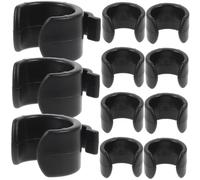 CVUTOVO Plastic Cable Clamps and Preventing Tripping Hazards with 20mm Wire Diameter Microphone Cable Clips Easy to Install 20pcs Black for Live Streaming Setup and Outdoor Use