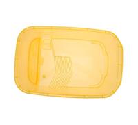 CVUTOVO Plastic Turtle Breeding Box with Basking Platform and Feeding Area Home Reptile Tank for Tortoises Frogs and Small Pets Smooth Surface Easy to Clean Small Yellow Aquarium