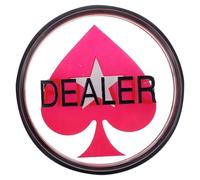 CVUTOVO Poker Dealer Button Acrylic Chip for Party Games Double Sided Gambling Token for Math Learning and Fun for Tournaments and Game