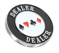 CVUTOVO Poker Dealer Button Poker Accessory for Game Parties Fun Party Supply for Card Games Gambling Activities Quality Chip Indicator