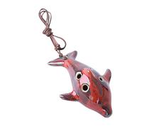 CVUTOVO Portable 6-hole Ceramic Ocarina Alto c Flute Musical Instrument for Beginners, Mid-size Classic Whistle Suitable for Travel and Music Learning, Random Color