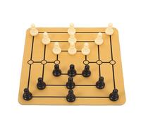 CVUTOVO Portable Chess Set Chess Game Nine Mens Morris Family Board Game Entertainment Chessboard Home Fun