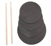 CVUTOVO Portable Drum Practice Pad Set with Silent Mute Pads and Ergonomic Drumsticks Wear-resistant Lightweight Kit for Beginner and Professional Drummers Compact Drumming Accessories for